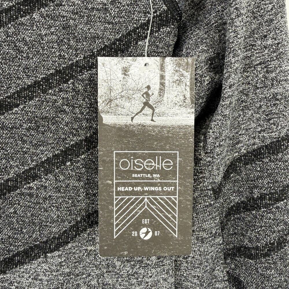 Oiselle Birds of a Feather Long Sleeve Running Shirt Womens Sz S Gray Black - Picture 5 of 8